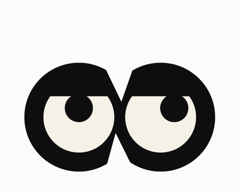 The two eyes joined into one black body
